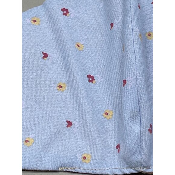 set of 2 handmade facemask elastic straps ears reversible pink blue floral 8" ne - Picture 6 of 6